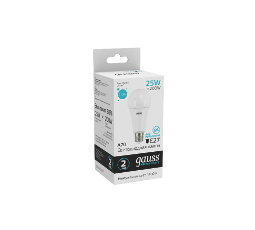 Лампа светодиодная LED 25Вт E27 220В 4100К А67 Elementary  73225  Gauss