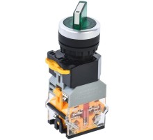 Переключатель D8-11XD2 2 полож. 1з+1р с подсвет. зеленый  BSW30-11XD2-3-14-2-K06  IEK