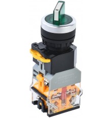 Переключатель D8-11XD2 2 полож. 1з+1р с подсвет. зеленый  BSW30-11XD2-3-14-2-K06  IEK