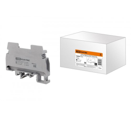 Зажим наборный измерительный ЗНН 6мм2 57А 400В серый (Ph-C URTK/S)  SQ0803-1111  TDM