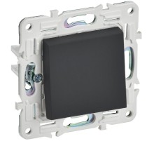 SKANDY Выключатель 1-клавишный проходной 10А SK-V02G графит  SK-V12-0-10-K53  IEK