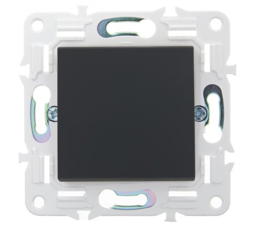 SKANDY Выключатель 1-клавишный проходной 10А SK-V02G графит  SK-V12-0-10-K53  IEK