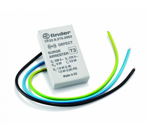 Устройство защиты от импульсных перенапряжений УЗИП тип 3 для систем светодиодного освещения; степень защиты IP20  7P3282750005  Finder