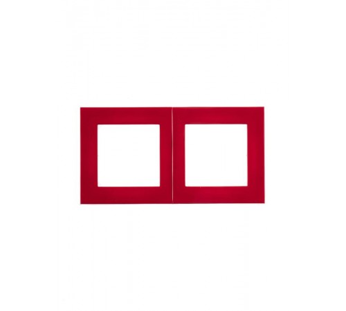 ABB Levit Красный / дымчатый чёрный Рамка 2-ая  3901H-A05020 65W  2CHH015020A6065  ABB