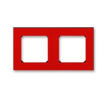 ABB Levit Красный / дымчатый чёрный Рамка 2-ая  3901H-A05020 65W  2CHH015020A6065  ABB