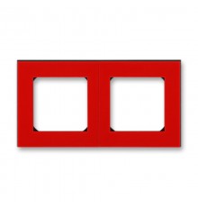 ABB Levit Красный / дымчатый чёрный Рамка 2-ая  3901H-A05020 65W  2CHH015020A6065  ABB