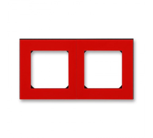 ABB Levit Красный / дымчатый чёрный Рамка 2-ая  3901H-A05020 65W  2CHH015020A6065  ABB