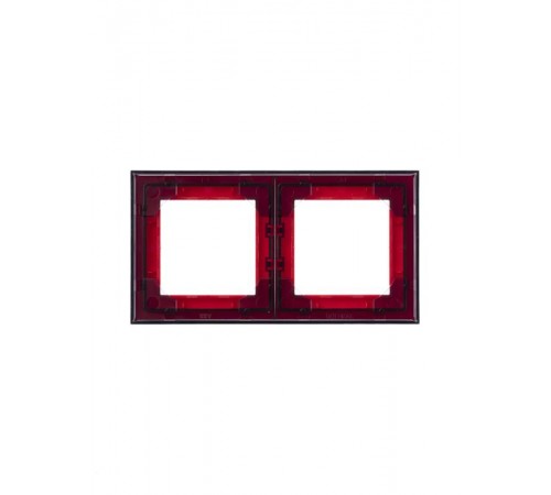 ABB Levit Красный / дымчатый чёрный Рамка 2-ая  3901H-A05020 65W  2CHH015020A6065  ABB