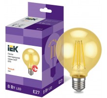 Лампа светодиодная LED G95 шар золото 8Вт 230В 2700К E27 серия 360°  LLF-G95-8-230-30-E27-CLG  IEK