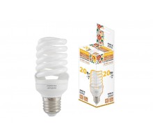 Лампа энергосберегающая КЛЛ  20Вт Е27 840 cпираль НЛ-FSТ2 48х115мм  SQ0347-0011  TDM