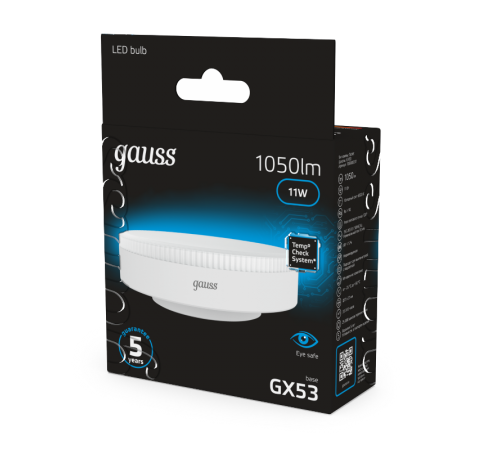 Лампа светодиодная GX53 11W 1050lm 6500K LED 1/10/100  108008311  Gauss