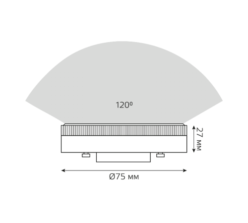 Лампа светодиодная GX53 11W 1050lm 3000K LED 1/10/100  108008111  Gauss