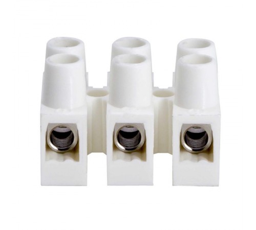 Колодка клеммная полипропилен ЗВИ белый, 3р,85°С,450V,32A, 4мм.кв.  43303PL/B  DKC