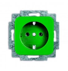 Розетка SCHUKO 16А 250В с защитными шторками, серия Reflex SI, цвет зеленый  2013-0-5309   2CKA002013A5309  ABB