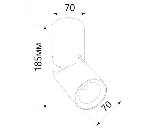 Светильник накладной светодиодный спот AL517, 10W, 800Lm, 4000K, 30 градусов, черный, наклонный  29889  FERON