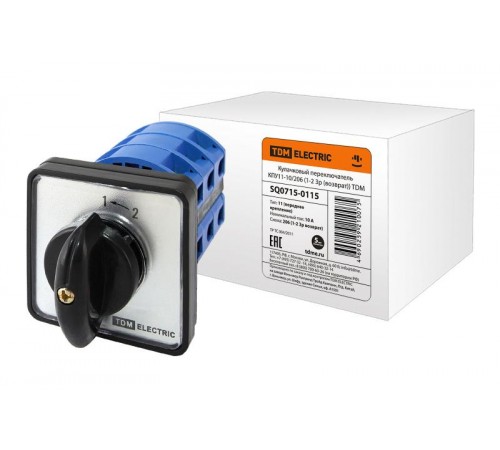 Кулачковый переключатель КПУ11-10/206 (1-2 3р (возврат))  SQ0715-0115  TDM
