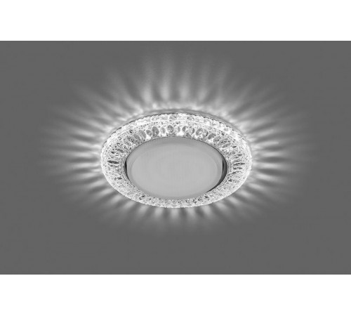 Светильник потолочный встраиваемый под лампу GX53 CD4022 20LED*2835 SMD 4000K, 15W GX53, без лампы, прозрачный, хром  29475  FERON