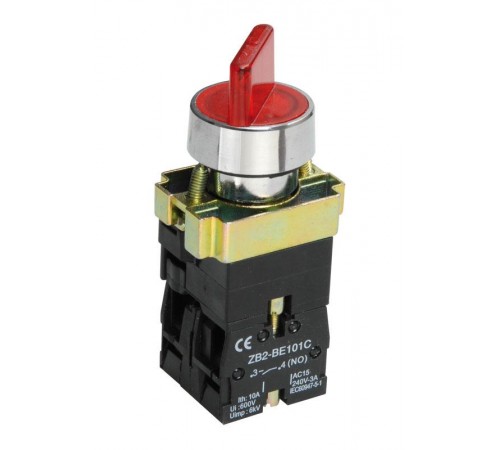 Переключатель LAY5-BK2465 2 положения красный   BSW90-BK-2-K04  IEK