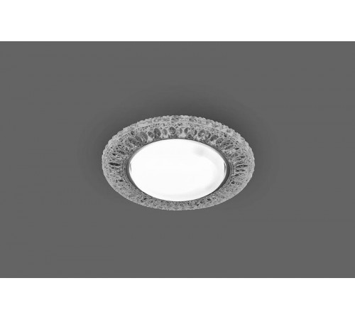 Светильник потолочный встраиваемый под лампу GX53 CD4022 20LED*2835 SMD 4000K, 15W GX53, без лампы, прозрачный, хром  29475  FERON