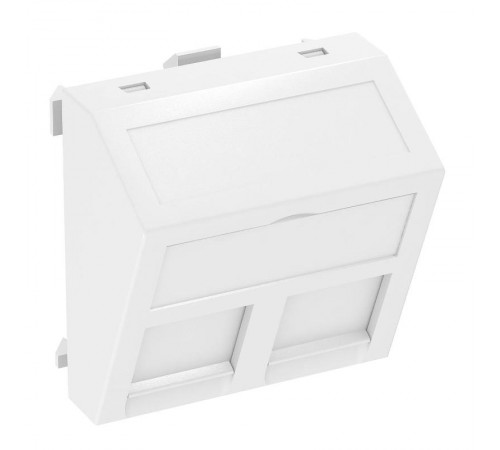Корпус компьютерной розетки Modul45 тип OBO (наклонный) 45x45 мм (белый) (DTS-2RM RW1)  6119298  OBO Bettermann