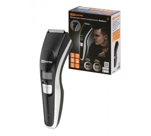 Машинка для стрижки аккумуляторная "Барбер 2", 2 регулируемых гребня (1-10 мм и 11-20 мм),  SQ4016-0002  TDM