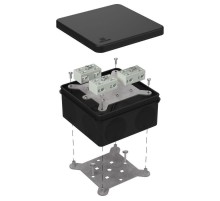 Коробка огнестойкая разветвительная для о/п двухкомпонентная 60-0300-FR6.0-4-6-Р Е15-Е60 RAL9005 100х100х50 (14 шт/кор) черная  60-0300-9005-FR6.0-4-