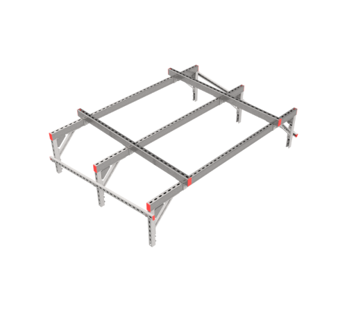 Опорная конструкция для установки оборудования TECHNORAPTOR 2000х1500 тип 1  KM-TR-SSEI-2000-1500-1  КМ - профиль