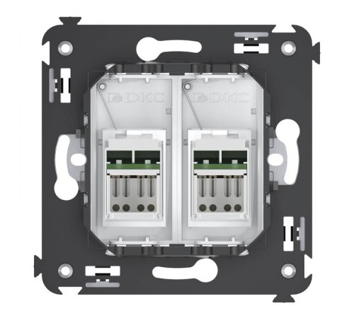 Розетка RJ-45 в стену, 5e двойная, "Avanti", "Белое облако" (замена на 4400664)  4400464  DKC