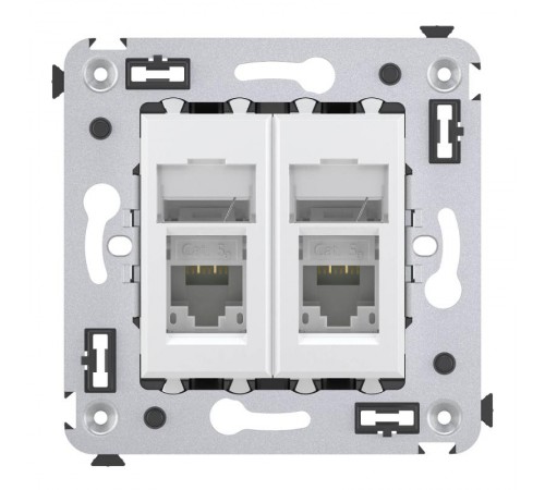 Розетка RJ-45 в стену, 5e двойная, "Avanti", "Белое облако" (замена на 4400664)  4400464  DKC