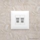 Розетка RJ-45 в стену, 5e двойная, "Avanti", "Белое облако" (замена на 4400664)  4400464  DKC