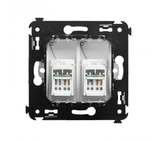 Розетка RJ-45 в стену, 5e двойная, "Avanti", "Белое облако" (замена на 4400664)  4400464  DKC