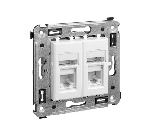 Розетка RJ-45 в стену, 5e двойная, "Avanti", "Белое облако" (замена на 4400664)  4400464  DKC