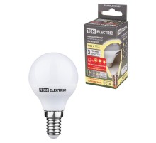 Лампа светодиодная FG45-6 Вт-230 В-3000 К-E14 "-ДИММЕР"  SQ0340-0201  TDM