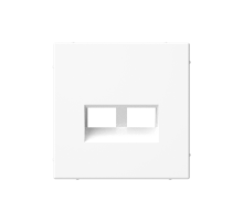 ArtGallery Белый Накладка двойная для информационных функций типа Keystone  GAL000190  SE