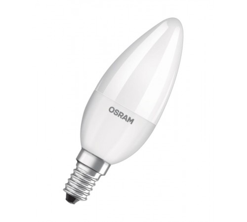 Лампа светодиодная LED 5Вт/840 Е14 220-240В 4000К 470lm LS CLB 40 FR свеча  4058075056886  Osram