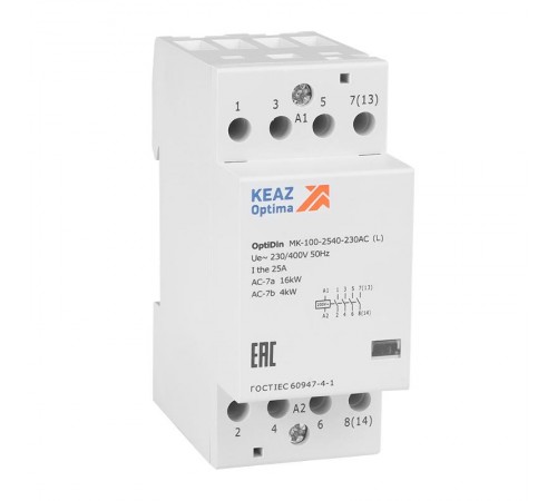 Контактор модульный OptiDin MK-100-2540-230AC (L)  343731  КЭАЗ