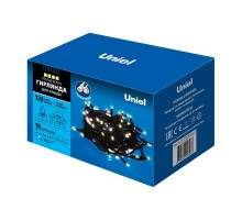 Гирлянда светодиодная  с эффектом мерцания  ULD-S1000-120/TBK WARM WHITE IP67   10м соед 120 диодов 3000К шнур черный  UL-00003941  Uniel