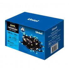 Гирлянда светодиодная  с эффектом мерцания  ULD-S1000-120/TBK WARM WHITE IP67   10м соед 120 диодов 3000К шнур черный  UL-00003941  Uniel