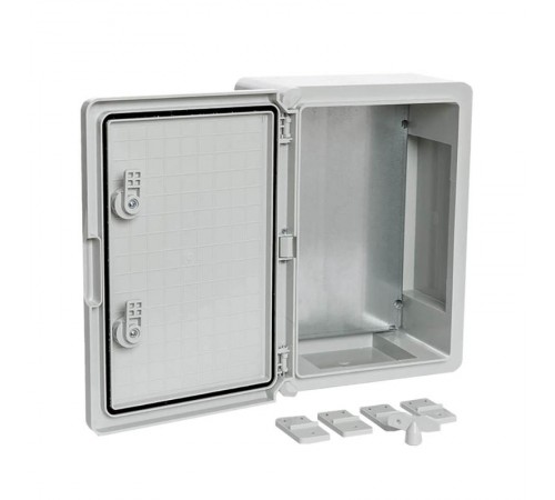 Корпус пластиковый с монтажной панелью ЩМП IP65 серая дверь 350х250х150  PR08.26481  Промрукав