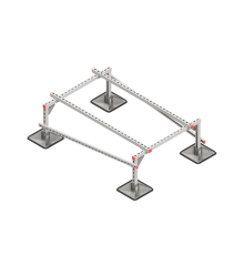 Опорная конструкция для установки оборудования TECHNORAPTOR STEELFOOT 1000х1500  KM-TR-STF-SSEI-1000-1500  КМ - профиль