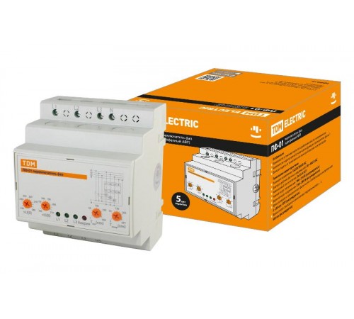 ПФ-01 переключатель фаз (однофазный АВР) с приорит.фазой (3х16А, 160-210В, 230-280В)  SQ1509-0001  TDM