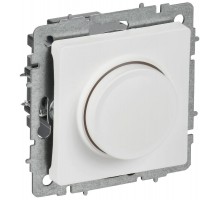 BRITE Светорегулятор поворотно-нажимной 600Вт СС10-1-0-БрАБ арктический белый   BR-D20-0600-K91  IEK