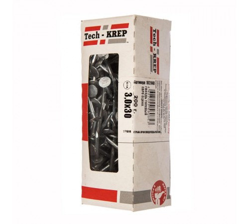 Гвоздь толевый евро оцинк. 3,0х30 (200 г) - коробка с окном  102040  Tech-KREP