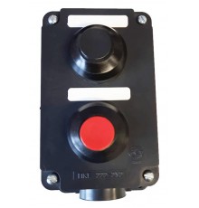 ПКЕ 222-2 У2, 10А, 660В, 2 элемента, чёрный и красный цилиндр (с протектором), накладной, IP54, пост управления  (ЭТ)  ET012026  Электротехник