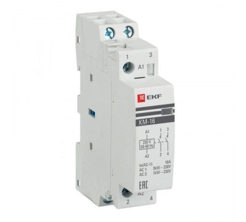 Контактор модульный КМ 16А NО+NC (1 мод.) EKF PROxima  km-1-16-11  EKF
