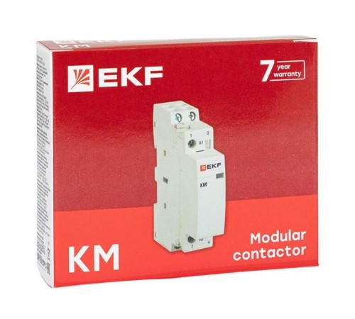 Контактор модульный КМ 16А 2NО (1 мод.) EKF PROxima  km-1-16-20  EKF