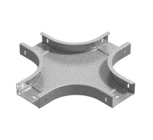 Разветвитель крестообразный горизонтальный к лотку ПЛК 150х60, толщ. 1,5 мм, гор. цинк, 385506  ХРП-150х60-1,5-R100-ГЦ   Ostec