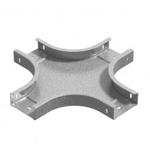 Разветвитель крестообразный горизонтальный к лотку ПЛК 100х35, толщ. 1,5 мм, гор. цинк, 385513  ХРП-100х35-1,5-R100-ГЦ   Ostec