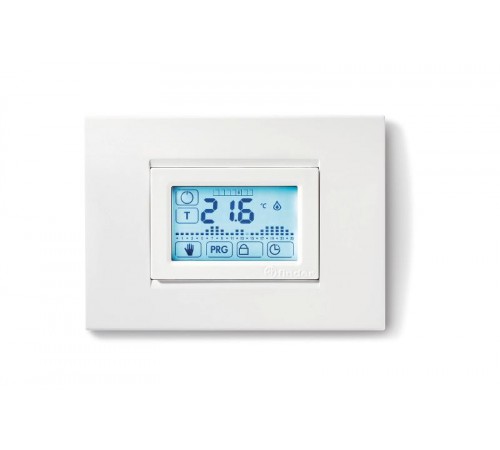 Комнатный цифровой термостат с недельным таймером; сенсорный экран; питание 3В DС; 1СО 5А; монтаж в настенные коробки  1C5190030007  Finder