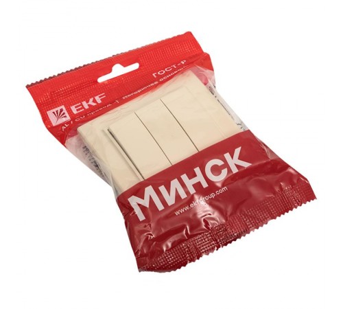 Выключатель 3-кл. СП 10А бежевый Минск EKFERV10-024-20EKF